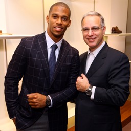 New York Giants Wide Receiver Victor Cruz and Paul Ziff Attend the Ferragamo and GQ Event to Support MSKCC